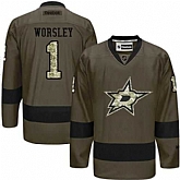 Glued Dallas Stars #1 Gump Worsley Green Salute to Service NHL Jersey,baseball caps,new era cap wholesale,wholesale hats
